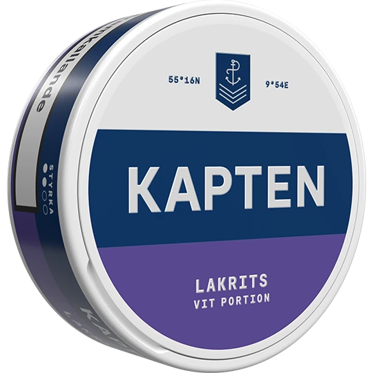 Kapten Lakrits Vit Portion