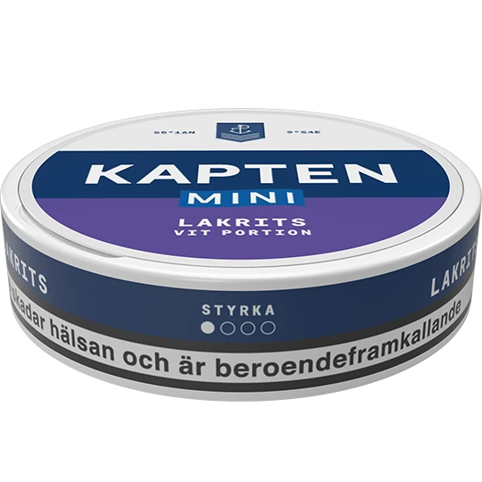 Kapten Lakrits Vit Portion Mini