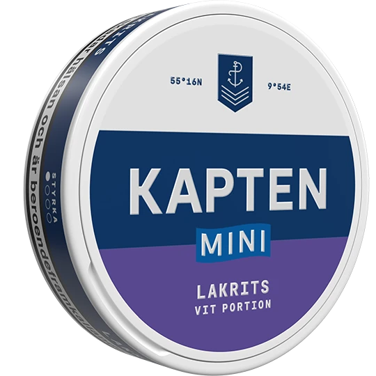 Kapten Lakrits Vit Portion Mini